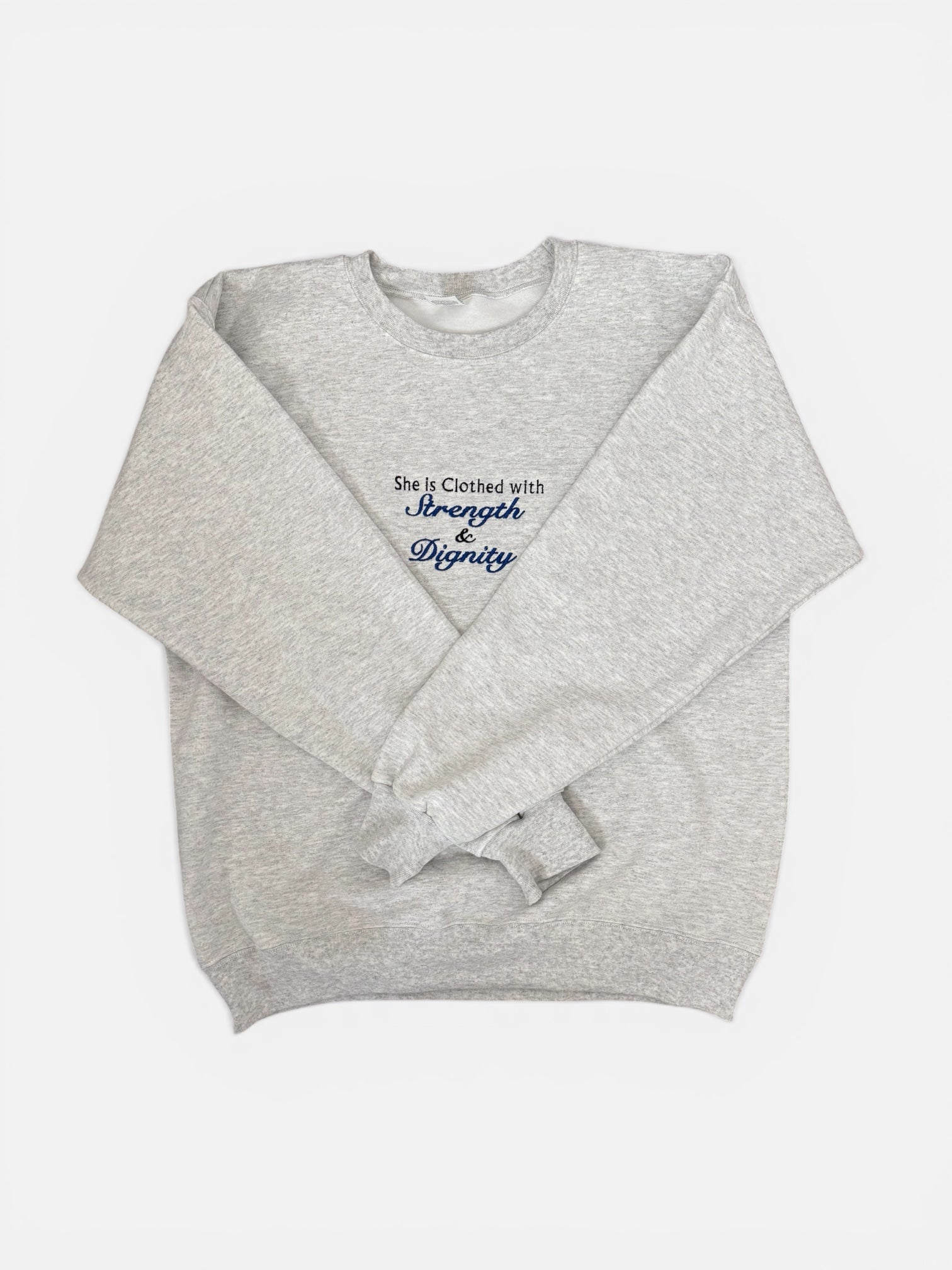 Clothed in Strength Crew - Navy Edition